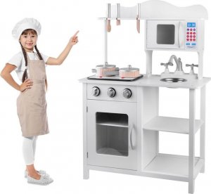 Jokomisiada Biała drewniana kuchnia dla dzieci indukcja ZA4127 8