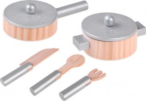 Jokomisiada Biała drewniana kuchnia dla dzieci indukcja ZA4127 9