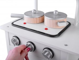 Jokomisiada Biała drewniana kuchnia dla dzieci indukcja ZA4127 10