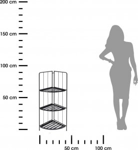 H&S Decoration Regał narożny na kwiaty KWIETNIK ozdobny 3 poziomy 3