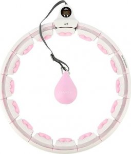 HMS HHW06 PINK HULA HOP Z WYPUSTKAMI I OBCIĄŻNIKIEM + LICZNIK HMS 19