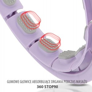 HMS Hula-Hop z wypustkami, obciążnikiem i licznikiem HHW09 HMS fioletowy 16