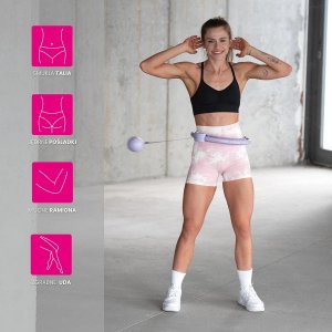 HMS Hula-Hop z wypustkami, obciążnikiem i licznikiem HHW09 HMS fioletowy 3