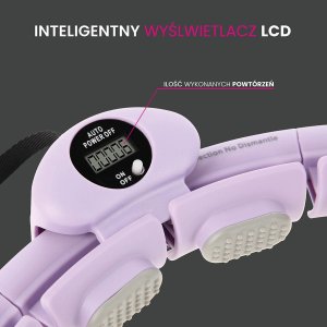 HMS Hula-Hop z wypustkami, obciążnikiem i licznikiem HHW09 HMS fioletowy 6