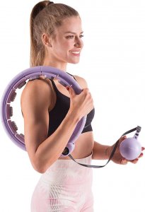 HMS Hula-Hop z wypustkami, obciążnikiem i licznikiem HHW09 HMS fioletowy 9