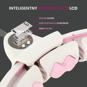 HMS Hula-Hop z wypustkami, obciążnikiem i licznikiem HHW06 HMS różowy 6