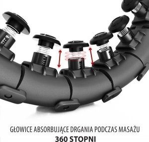 HMS Hula-Hop z wypustkami i obciążnikiem HHW01 HMS czarny 12