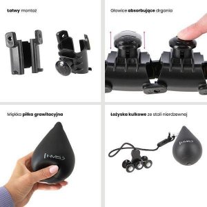 HMS Hula-Hop z wypustkami i obciążnikiem HHW01 HMS czarny 13