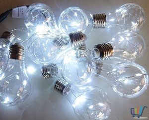 Tech-Led Girlanda Led 10 ze ŚWIECĄCYM SZNUREM zimna b. 3,8M 2