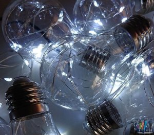 Tech-Led Girlanda Led 10 ze ŚWIECĄCYM SZNUREM zimna b. 3,8M 3