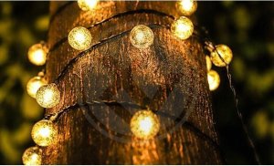 Masterled Girlanda małe kulki 2cm na balkon solarna Led ciep 2