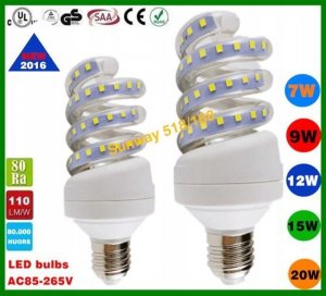 Tech-Led ŻARÓWKA LED E27 SPIRALA 9 W CIEPŁA/ZIMNA 980L W-WA 1