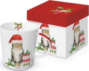 Świąteczny Kot Kubek Porcelanowy w Ozdobnym Pudełku 350 ml 1