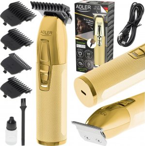Trymer Adler Profesjonalny bezprzewodowy trymer do zarostu Adler AD 2836g ładowanie przez USB - złoty 11