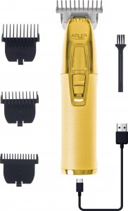 Trymer Adler Profesjonalny bezprzewodowy trymer do zarostu Adler AD 2836g ładowanie przez USB - złoty 9