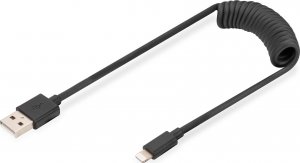Kabel USB Digitus USB-A - Lightning 1 m Czarny (AK-600433-006-S) 1