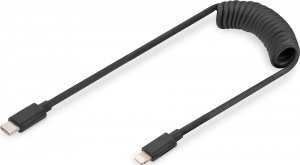 Kabel USB Digitus USB-C - Lightning 1 m Czarny (AK-600434-006-S) 1