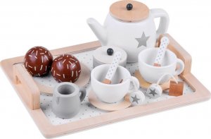 Jokomisiada Drewniany zestaw herbaciany filiżanki taca ZA4124 8