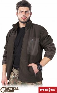 R.E.I.S. TG-FOREST - bluza polarowa, ocieplina futerko, 100% poliester 210 g/m, stójka, zapięcie suwak, wstawki zamszowe, rękawy ściągacz, 5 kieszeni XL 5