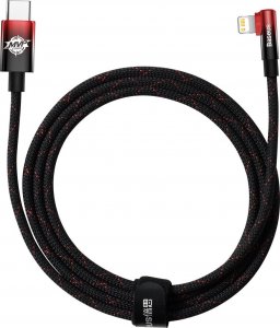 Kabel USB Baseus USB-C - Lightning 2 m Czarno-czerwony (6932172612382) 1