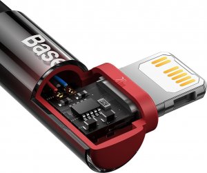Kabel USB Baseus USB-C - Lightning 2 m Czarno-czerwony (6932172612382) 13