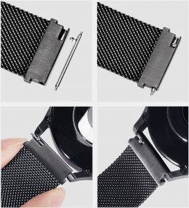 Dux Ducis Dux Ducis Magnetic Strap pasek do Samsung Galaxy Watch / Huawei Watch / Honor Watch (20mm band) magnetyczna opaska srebrny (Milanese Version) 10