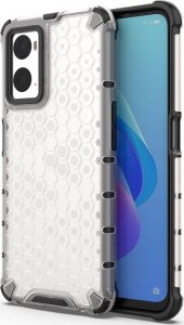 Hurtel Honeycomb etui pancerny pokrowiec z żelową ramką Oppo A76 / Oppo A36 / Realme 9i przezroczysty 1