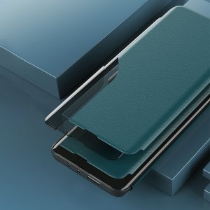 Hurtel Eco Leather View Case elegancki futerał etui z klapką i funkcją podstawki Samsung Galaxy M53 5G czarny 12