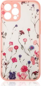 Hurtel Design Case etui do iPhone 12 Pro pokrowiec w kwiaty różowy 1