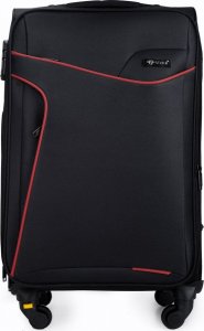 Solier Średnia walizka miękka M Solier STL1651 czarno-czerwona NoSize 1