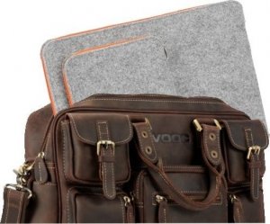 Torba Kemer PROMO SET Torba XC1 Czekoladowo Brązowa + Etui na laptop EPD1 Grafitowe 19
