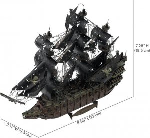 Piececool Piececool Puzzle Metalowe Model 3D - Statek Latający Holender 3
