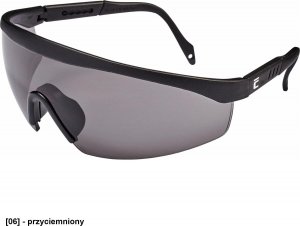 CERVA LIMERRAY - Okulary ochronne z szybkami poliwęglanowymi klasa 1F - przyciemniony szkieł. 1