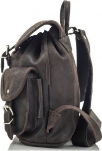 Belveder Mały Plecaczek Skórzany Damski Brązowy BR22 2