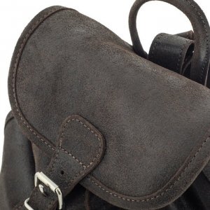 Belveder Mały Plecaczek Skórzany Damski Brązowy BR22 6