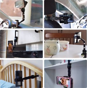 Hurtel Regulowany uchwyt na lusterko wsteczne samochodu do smartfona 13