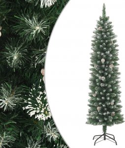 vidaXL Sztuczna, wąska choinka ze stojakiem, 120 cm, PVC 1