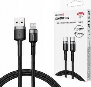 Kabel USB Feegar USB-A - Lightning 1 m Czarny (FEE-01903) 11