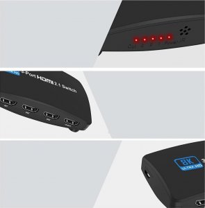 Pawonik Switch HDMI 2.1 3X1 8K 4K 120HZ 240HZ 11