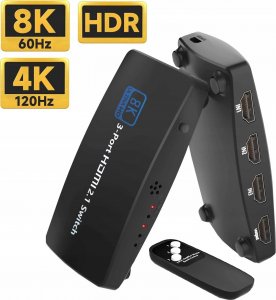 Pawonik Switch HDMI 2.1 3X1 8K 4K 120HZ 240HZ 12