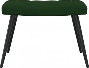 vidaXL Fotel z podnóżkiem, ciemnozielony, obity aksamitem 8