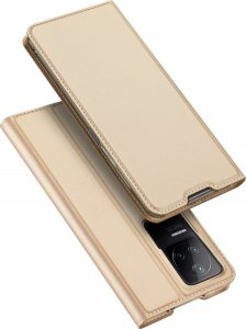 Dux Ducis Dux Ducis Skin Pro kabura etui pokrowiec z klapką Xiaomi Poco F4 5G złoty 1