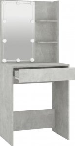 vidaXL Toaletka z oświetleniem LED, betonowa szarość, 60x40x140 cm 4