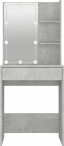 vidaXL Toaletka z oświetleniem LED, betonowa szarość, 60x40x140 cm 5