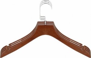 Springos Wieszaki drewniane antypoślizgowe na ubrania zestaw 9 szt. brązowe UNIWERSALNY 11