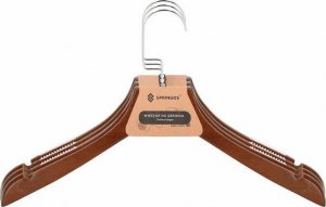 Springos Wieszaki drewniane antypoślizgowe na ubrania zestaw 9 szt. brązowe UNIWERSALNY 13
