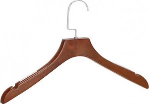 Springos Wieszaki drewniane antypoślizgowe na ubrania zestaw 9 szt. brązowe UNIWERSALNY 3