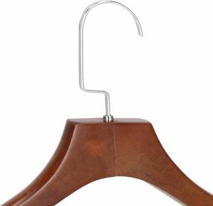 Springos Wieszaki drewniane antypoślizgowe na ubrania zestaw 9 szt. brązowe UNIWERSALNY 8