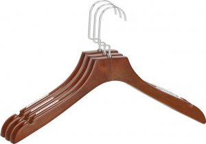 Springos Wieszaki drewniane antypoślizgowe na ubrania zestaw 9 szt. brązowe UNIWERSALNY 10