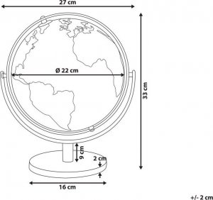 Beliani Globus 29 cm srebrny DRAKE! 6